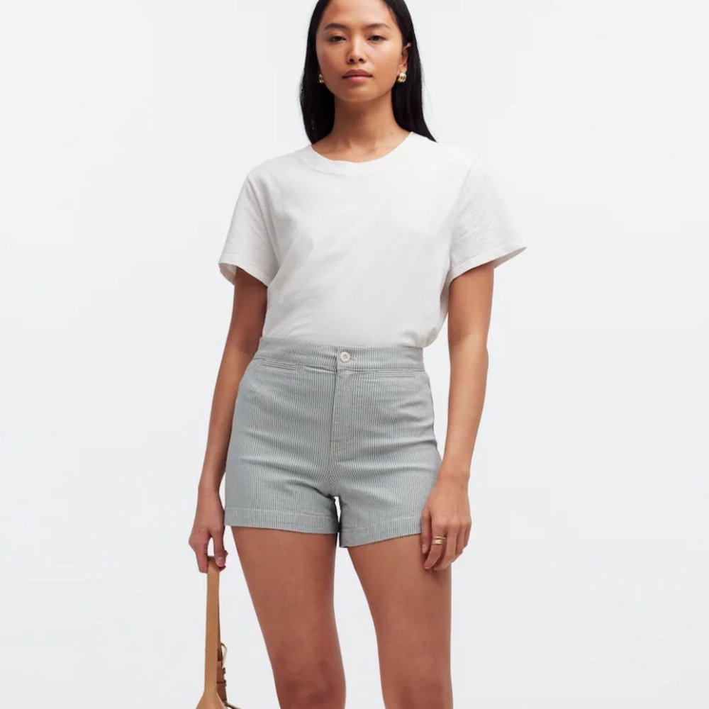 NWT The Denim Emmett Short in Yarn-Dyed Stripe: Welt Pocket Edition